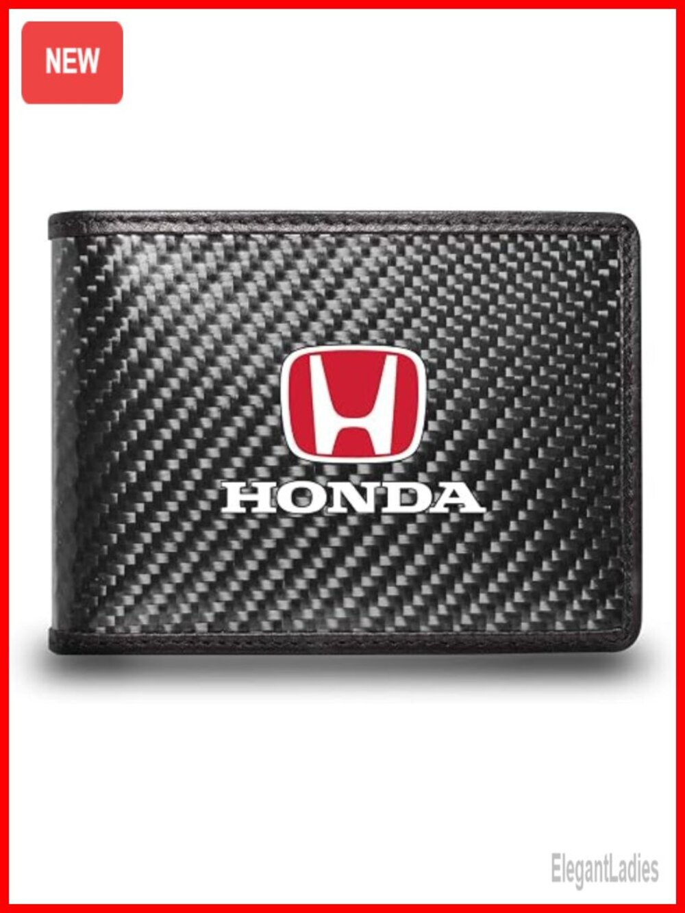 Real Carbon Fiber Faux Leather RFID Blocking Bifold Wallet